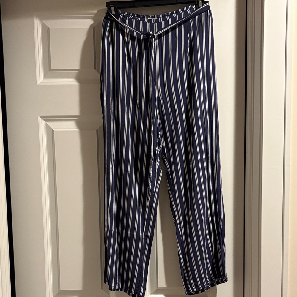 Navy Striped Women's Pants